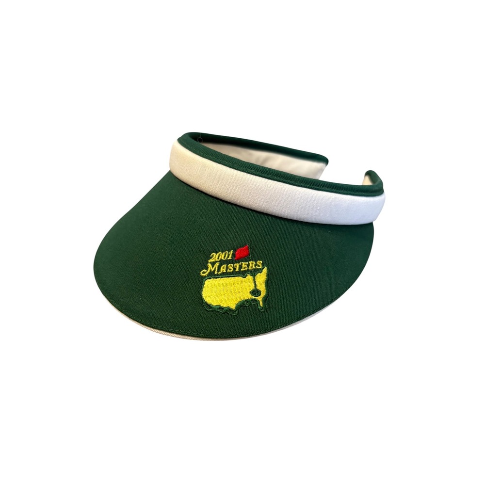 Vintage Y2K 2001 Masters Golf Tournament Visor Embroidered Augusta National Logo